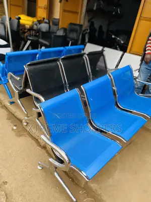 Blue Seat / Waiting Office Chair / Comfortable Chair