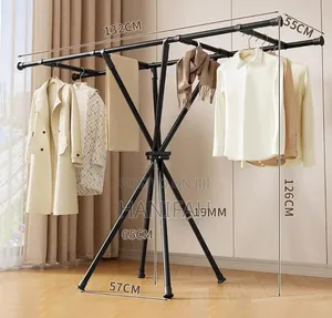 X-Shaped Foldable Clothes Drying Rack