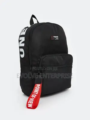 Printed Black Men's Backpack