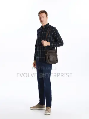 Faux Leather Men's Shoulder Bag