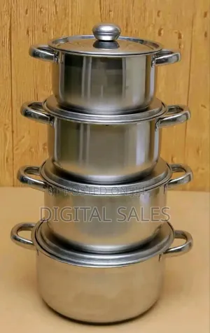 Stainless Steel Cooking Saucepans, {A Set of 4pcs}
