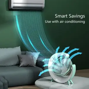 Rechargeable Small Fan With Night Light, Powerful Airflow