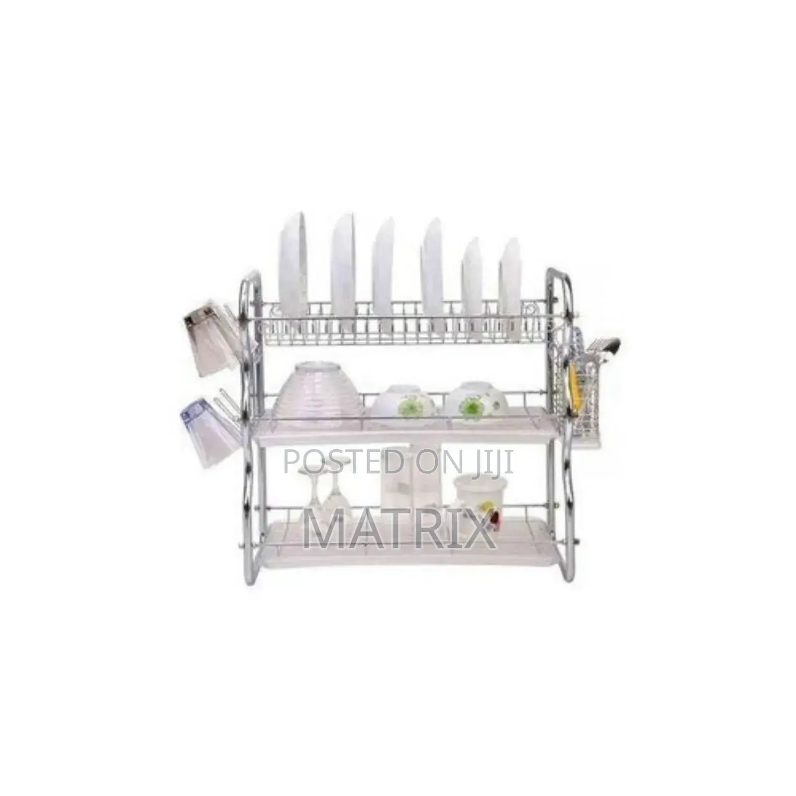 3 Layer Dish Rack Drainer - Sliver
