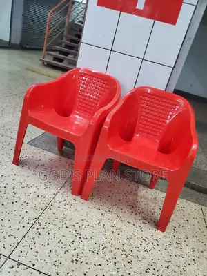 Super Strong Red Plastic Sofa Chairs
