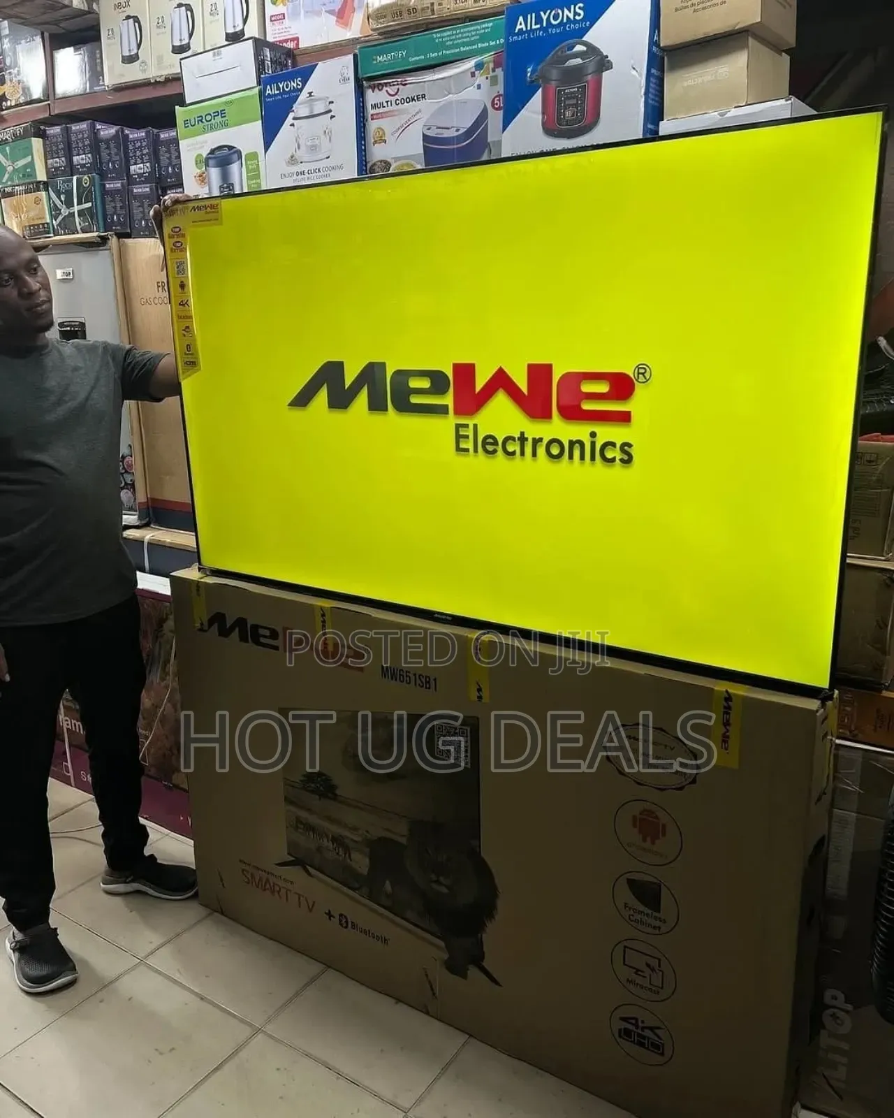 Mewe 65 Inches Smart Android Uhd Led Frameless Bluetooth Tv
