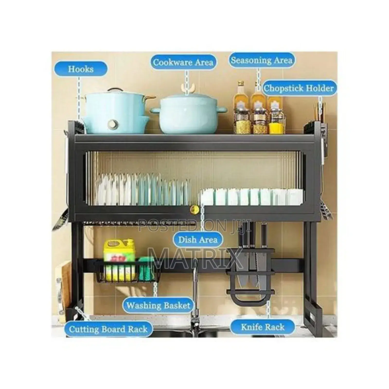 Over the Sink Dish Drying Rack Dish Drainer for Storage