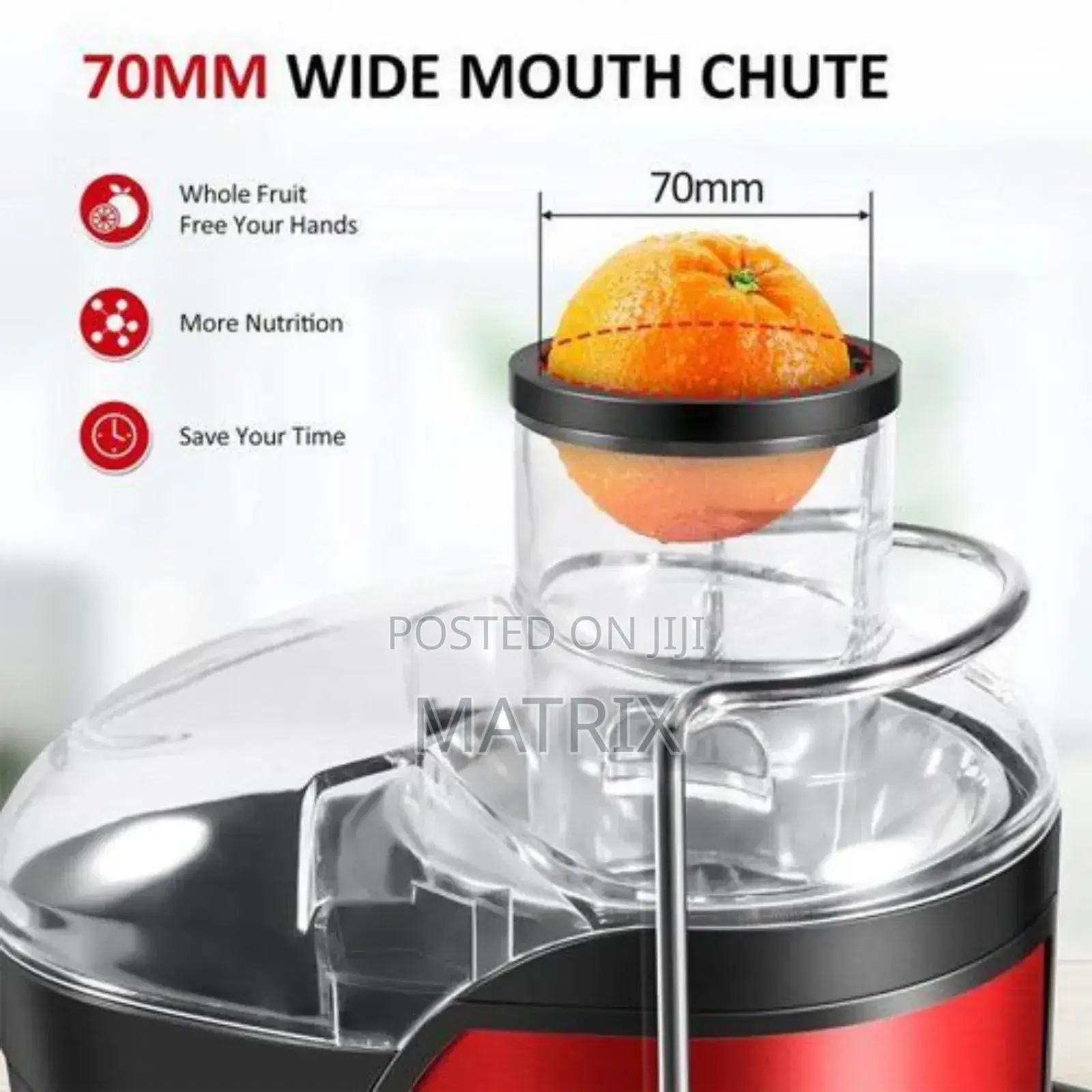 Hoffmans Electric Juicer 1200w – Stainless - Multicolor