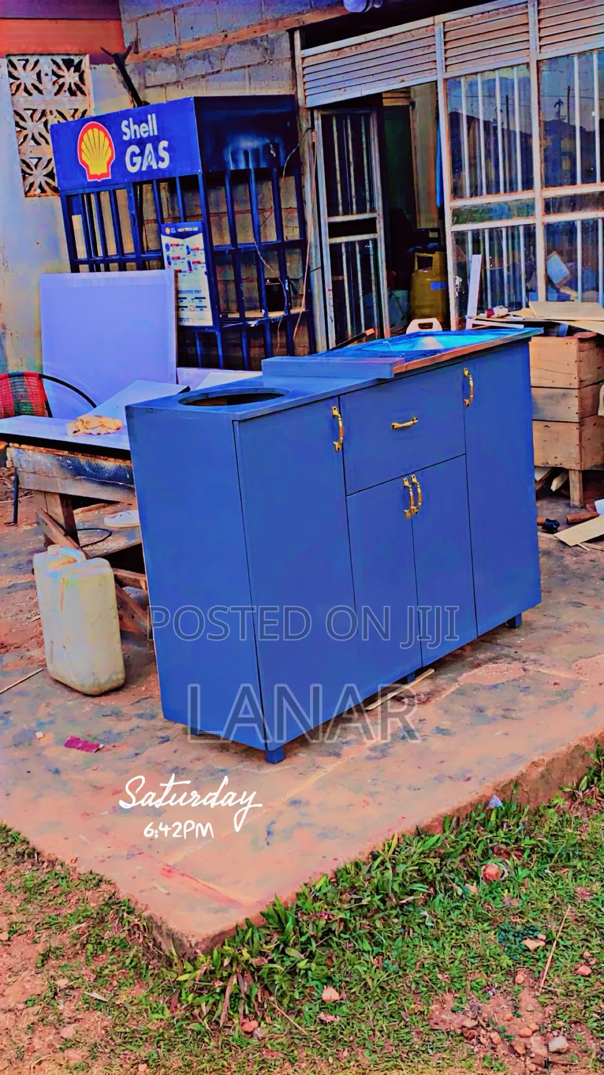 Kitchen Sink and Gas Cabinet