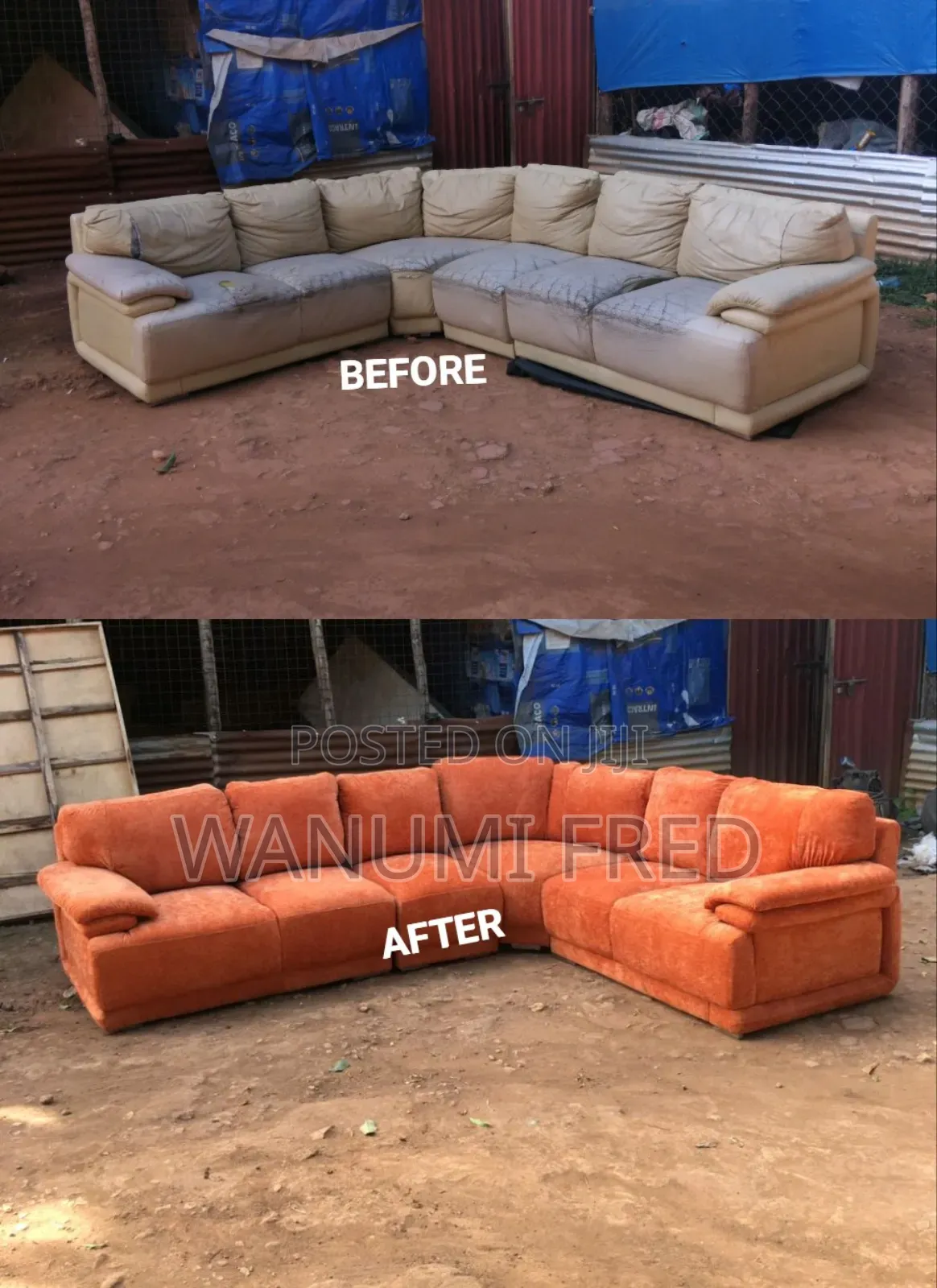 Reupholstered Imported Sofa