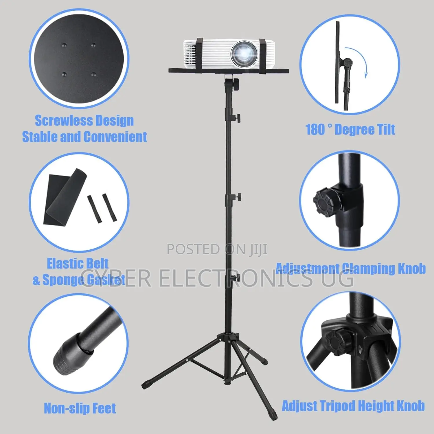 Universal Laptop Projector Tripod Stand With Phone Holder