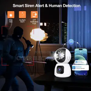 4g Sim Card Dual Lens Indoor Security Camera