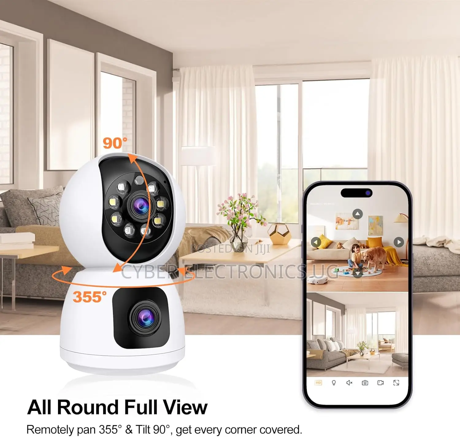 4g Sim Card Dual Lens Indoor Security Camera