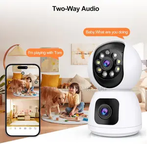4g Sim Card Dual Lens Indoor Security Camera