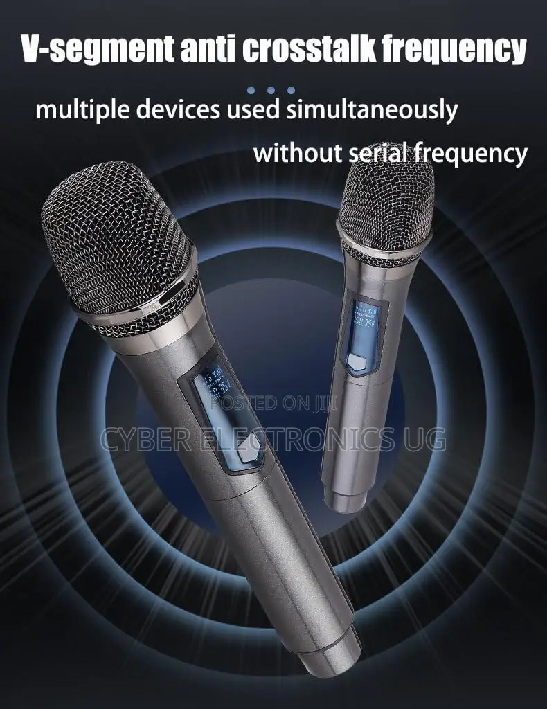 Dual Rechargeable Wireless Microphone With Reciever