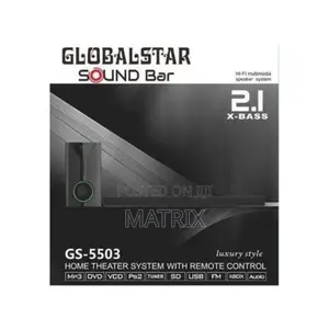 Globalstar 2.1 Extra Bass Sound Bar Home Theater Speaker