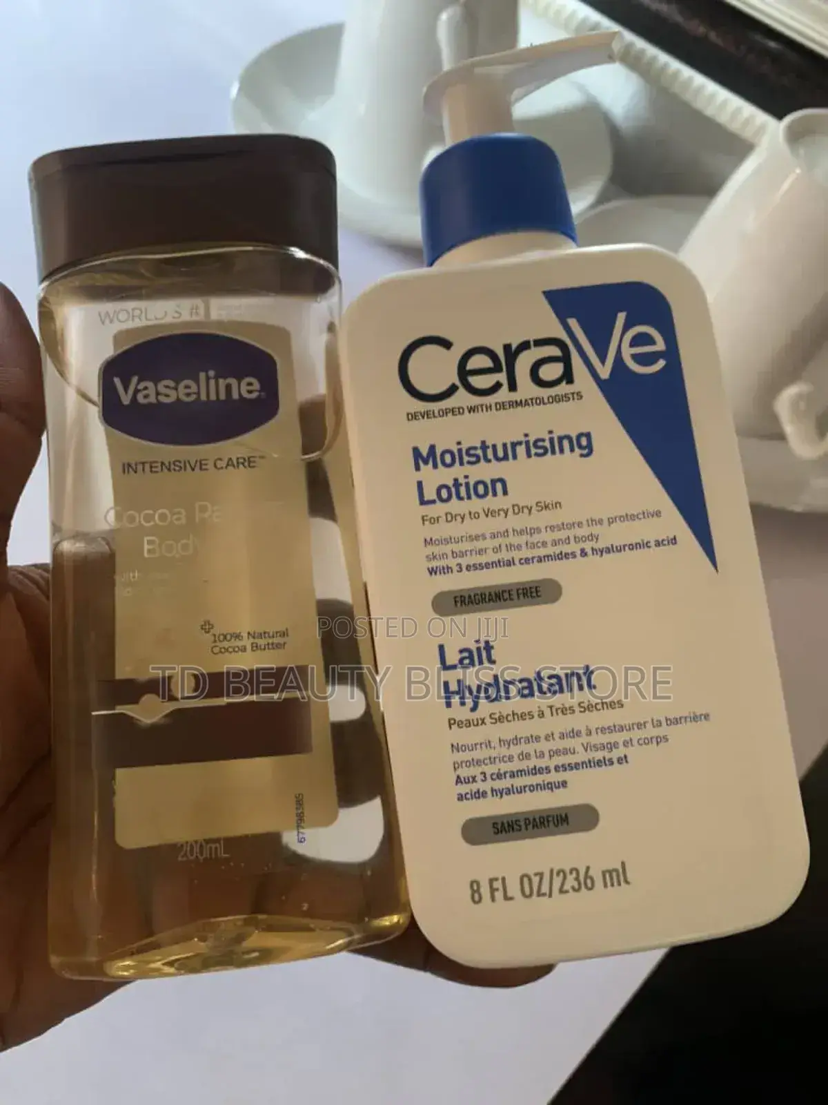 Cerave Lotion and Vaseline Oil Combo