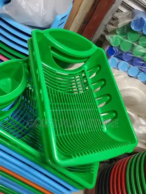 Plastic Kitchen Dish Rack Green