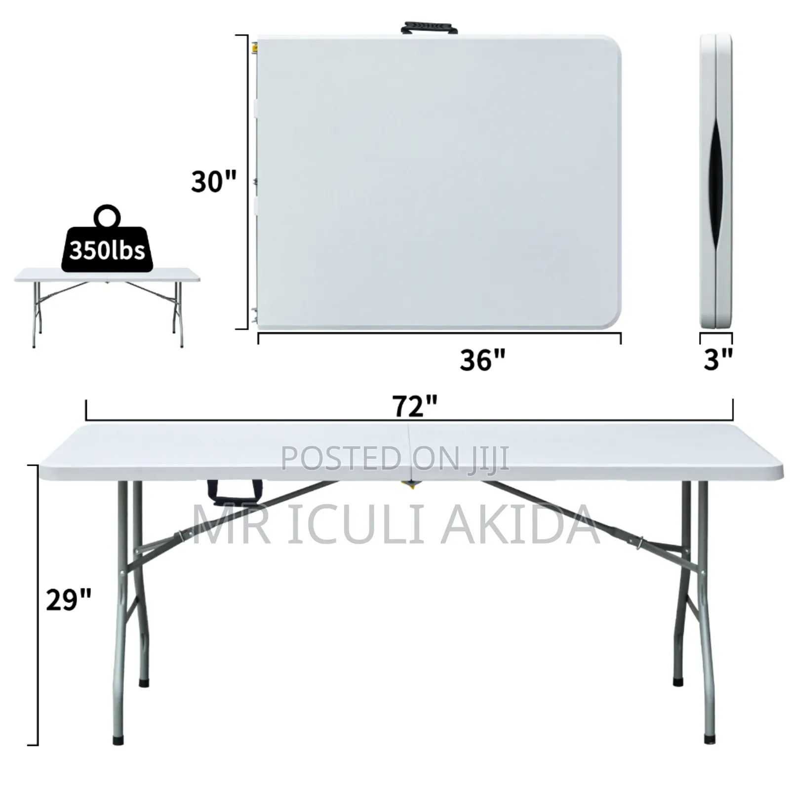 180cm Foldable Plastic Rectangular Table for Events