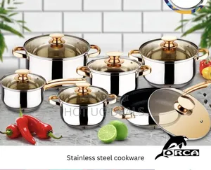 12pcs Multi-purpose Stainless Steel Saucepans Dishes -silver