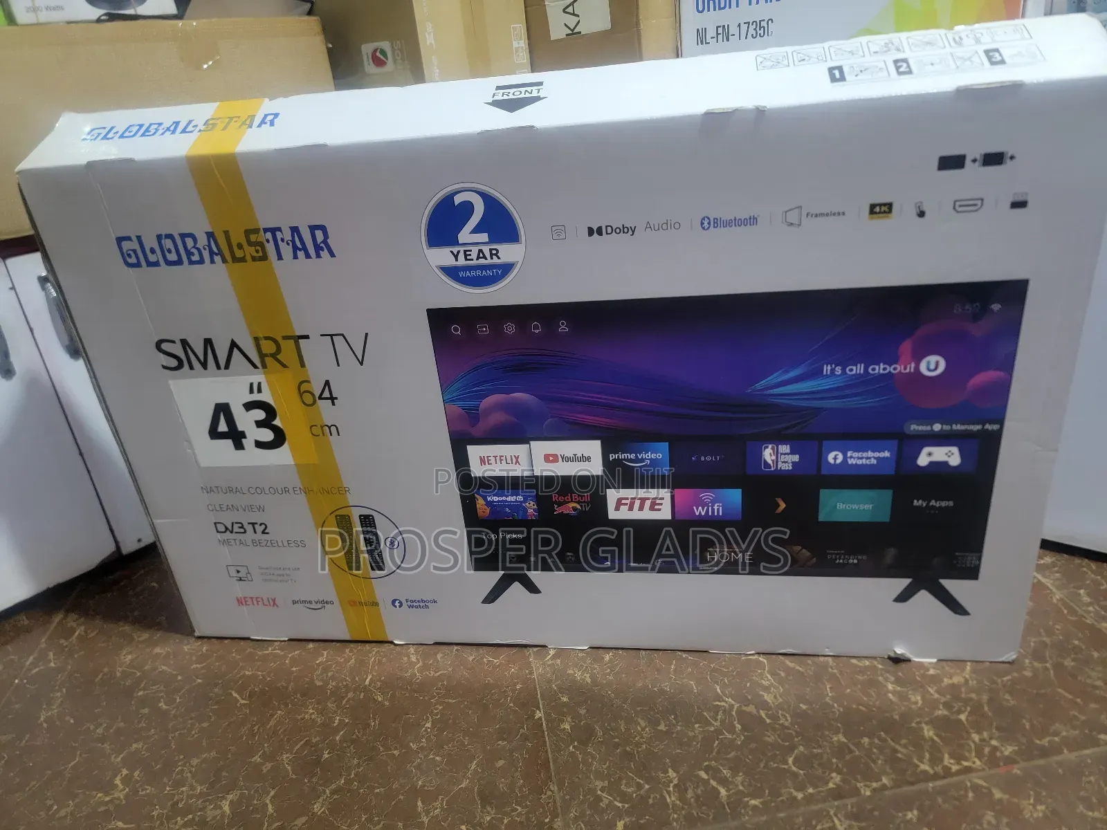 Global Star 43 Smart Digital Flat Screen Flameless.