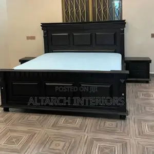 Black Wooden 5×6 Bed
