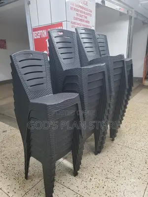 Black Armless Church Chairs Plastic