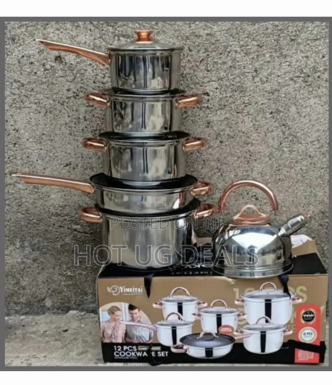 12-piece Stainless Steel Heavy Nonstick Cookware Set.