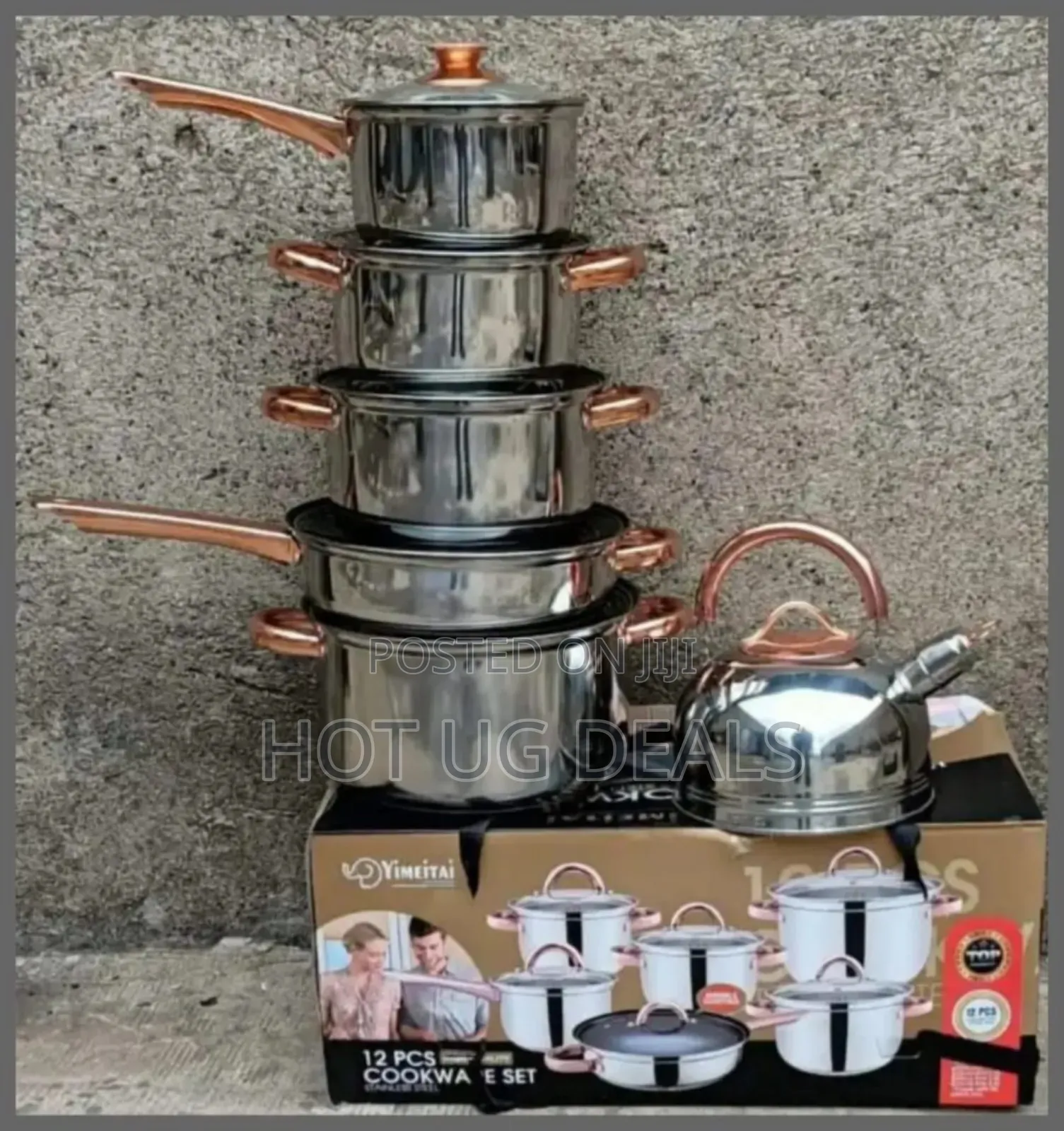 12-piece Stainless Steel Heavy Nonstick Cookware Set.