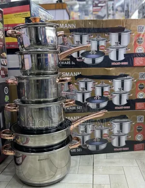 12-piece Stainless Steel Heavy Nonstick Cookware Set.