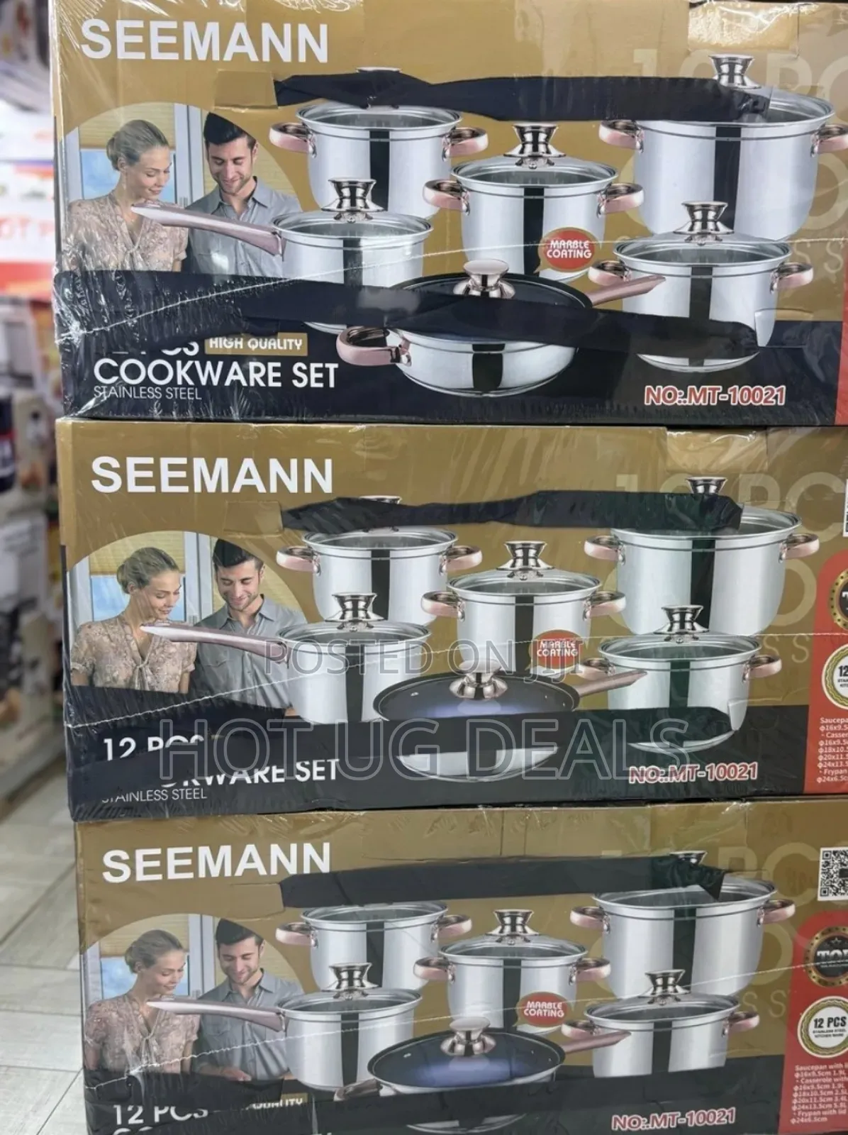 12-piece Stainless Steel Heavy Nonstick Cookware Set.