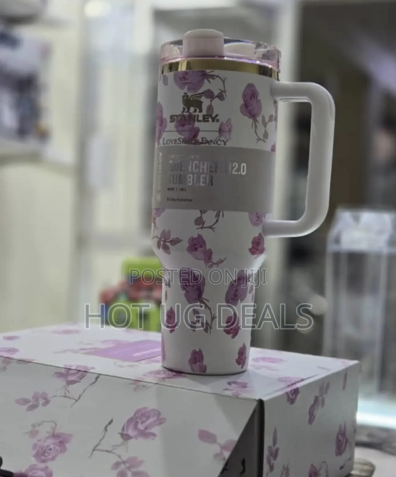 1.2l 1pc Floral Stanely Mug - Multicolor