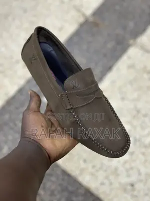 Original Coffee Brown Leather Louis Vuitton Moccasins