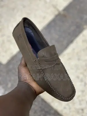 Original Coffee Brown Leather Louis Vuitton Moccasins