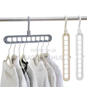9 Holes Clothes Drying Rack Space Saving Cloth Hanger