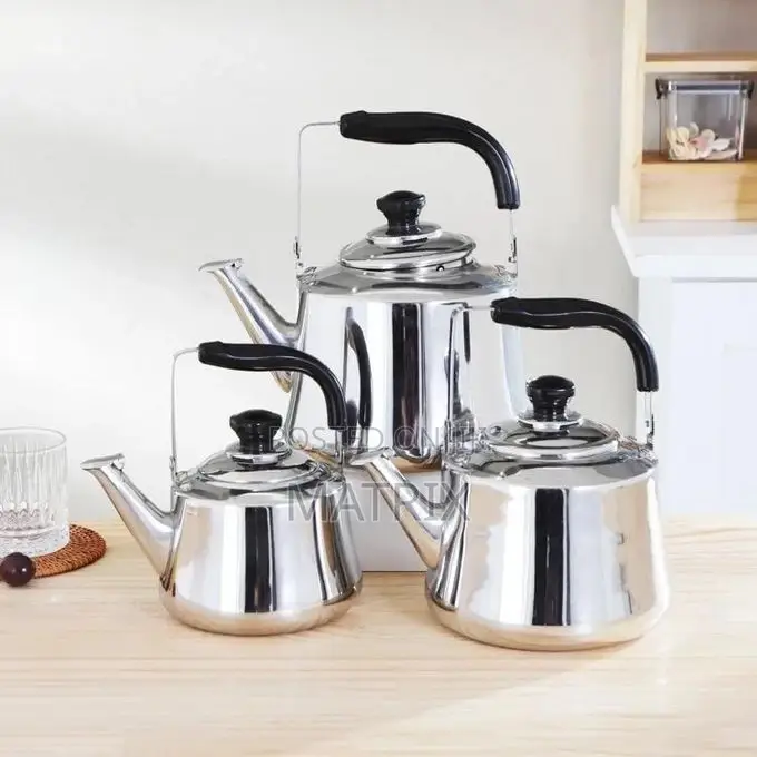 6 Litres Stainless Whistling Tea Boiling Kettle - Silver