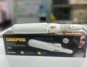 Geepas 2-in-1 Wet & Dry Hair Curling Iron, Straightener-