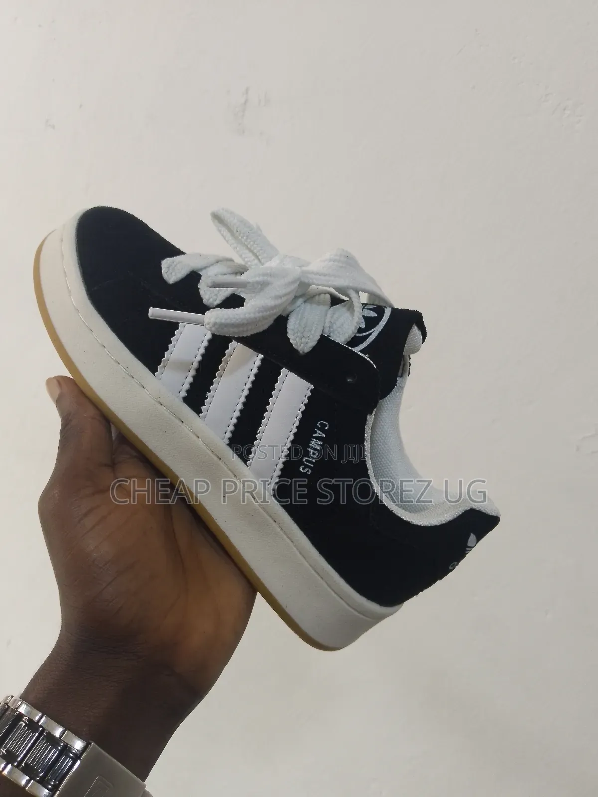 Children's Canvas White and Black Shoes