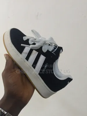 Children's Canvas White and Black Shoes