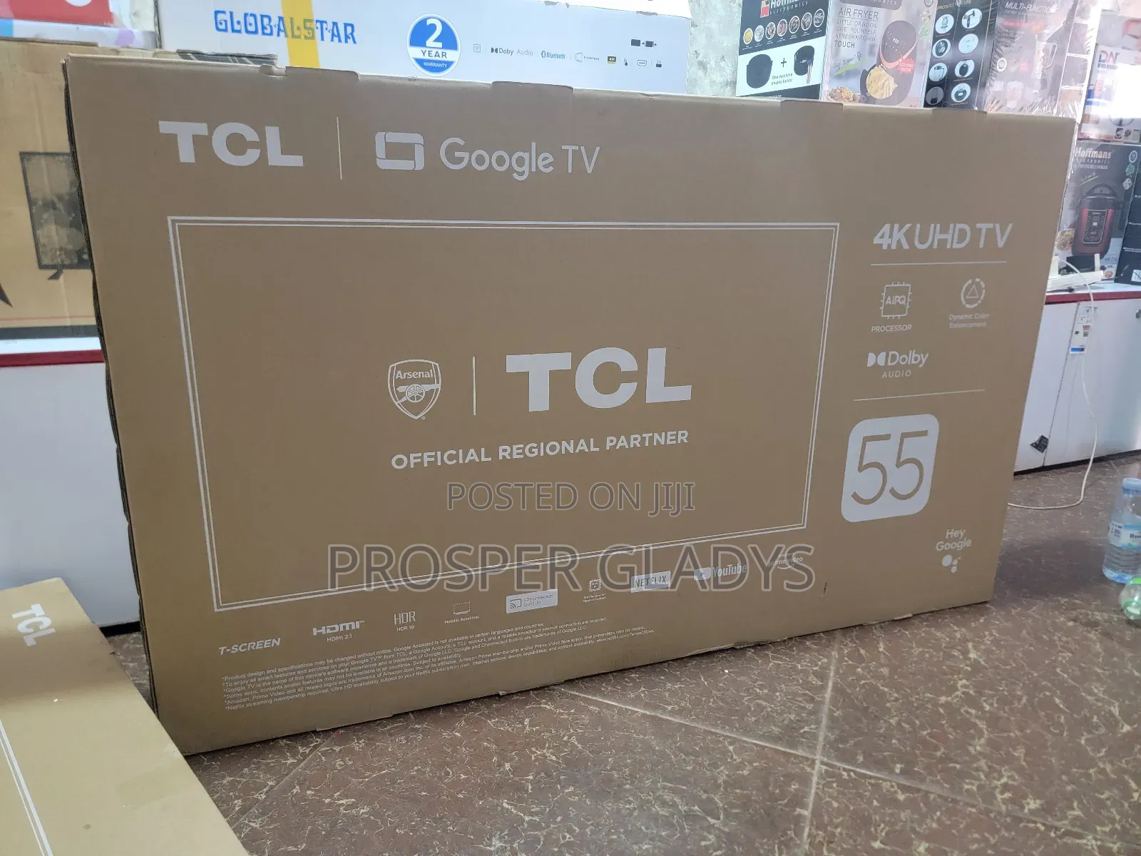 TCL 55 Smart Android Digital Flat Screen Flameless.