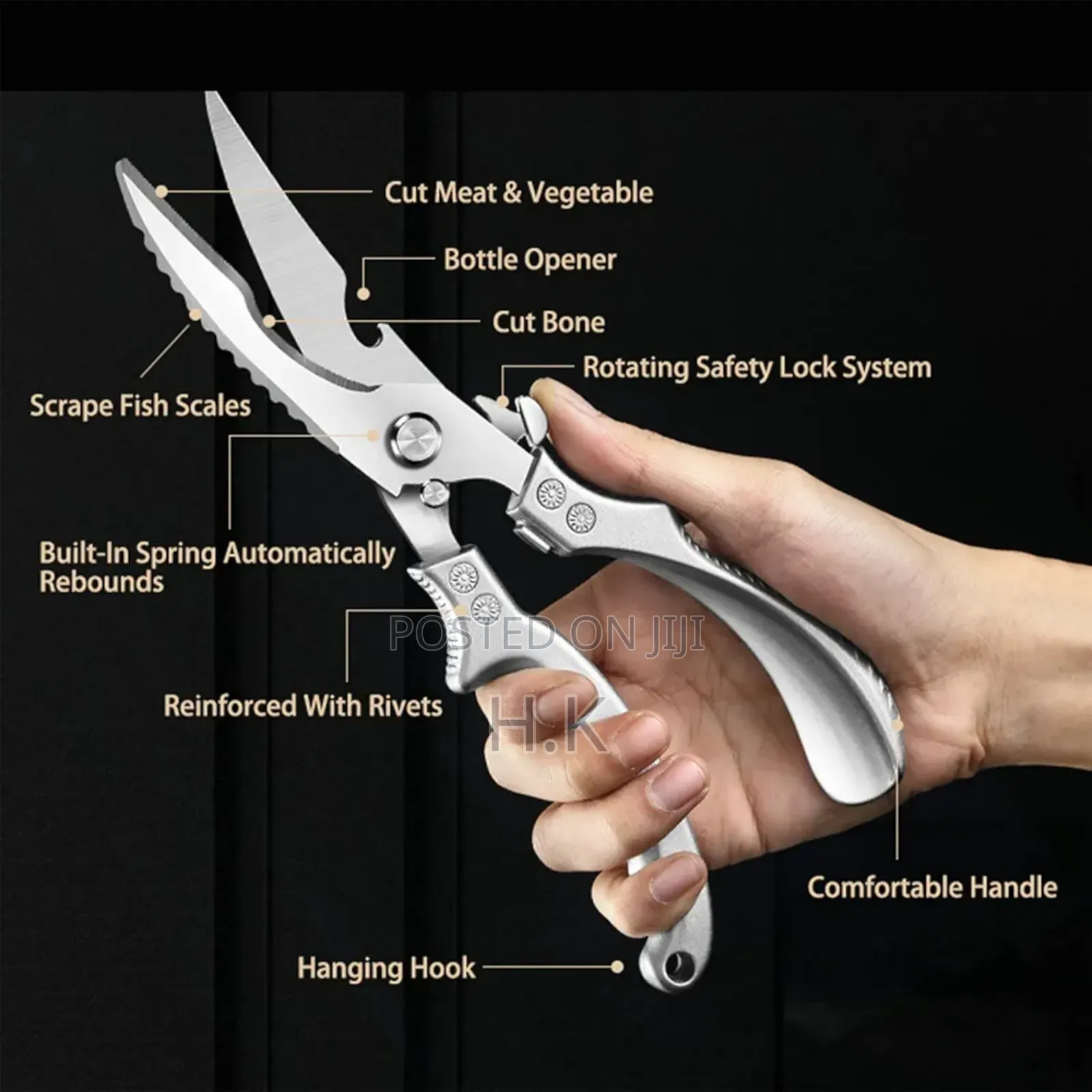 Upgrade Heavy Duty Stainless Steel Kitchen Scissors