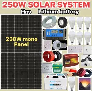 250w Sunshine Solar System Kit With Lithium Ion Battery