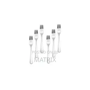 12 Pieces Cutlery Set (6 Forks, 6 Spoons) - Silver