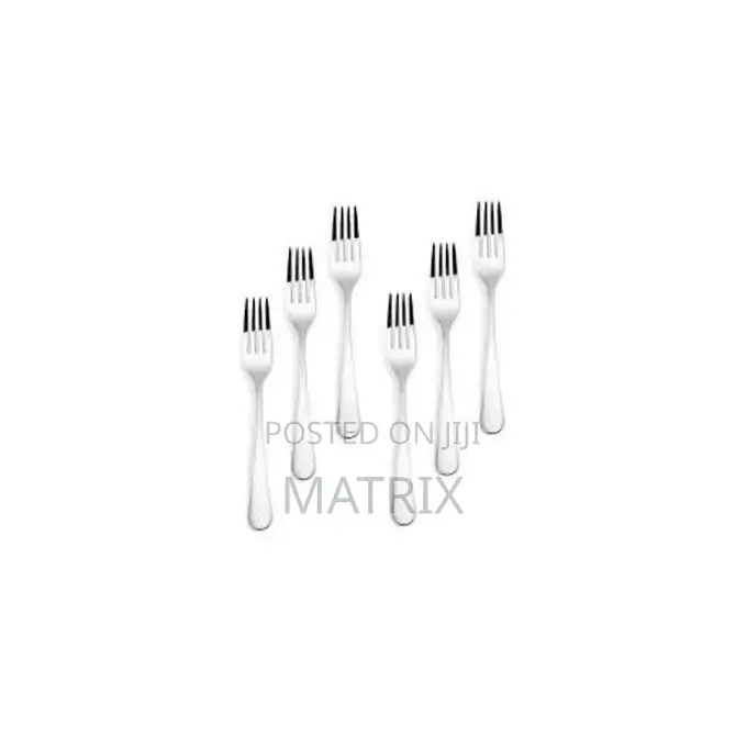 12 Pieces Cutlery Set (6 Forks, 6 Spoons) - Silver