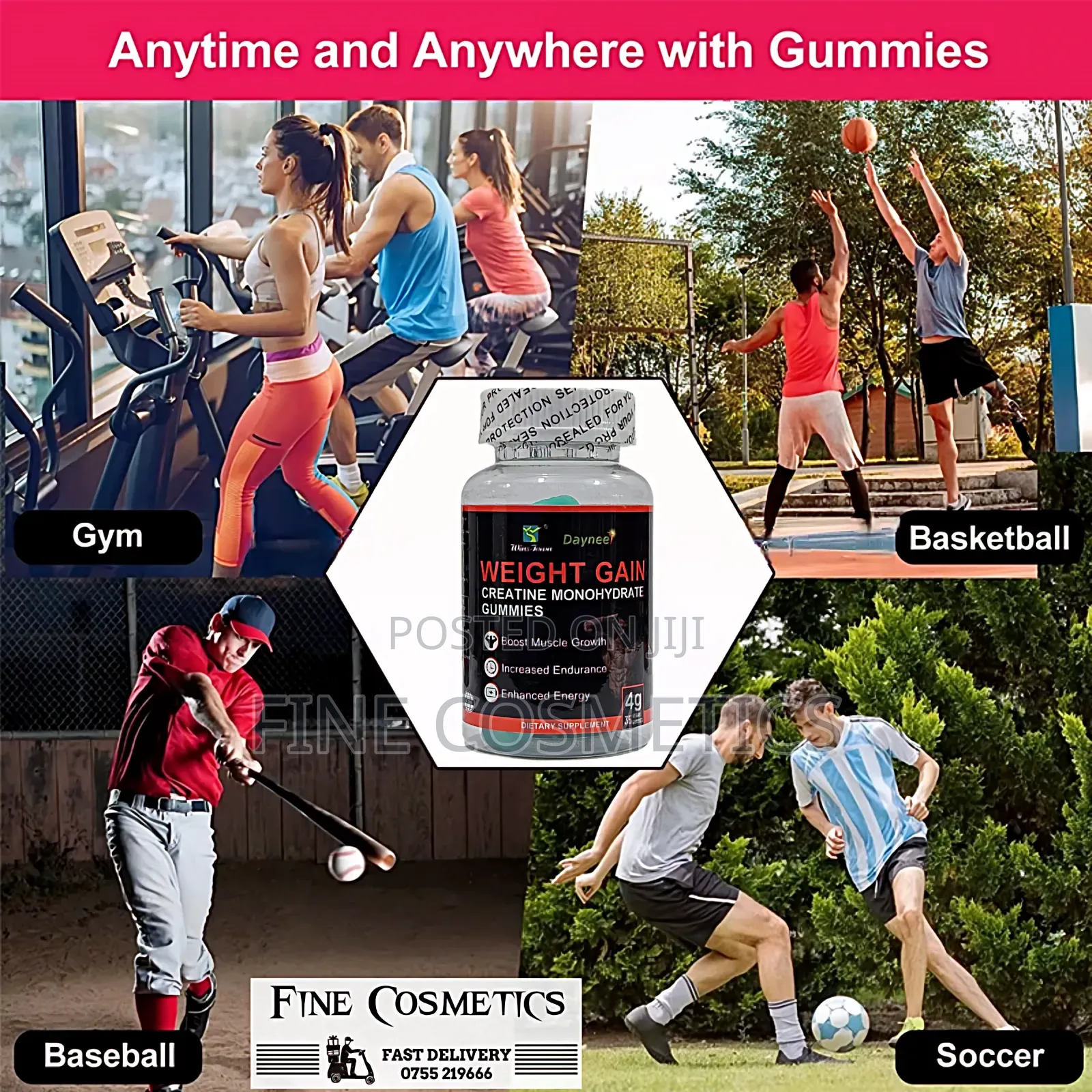 Wholesale Only | Weight Gain Gummies, Creatine Monohydrate