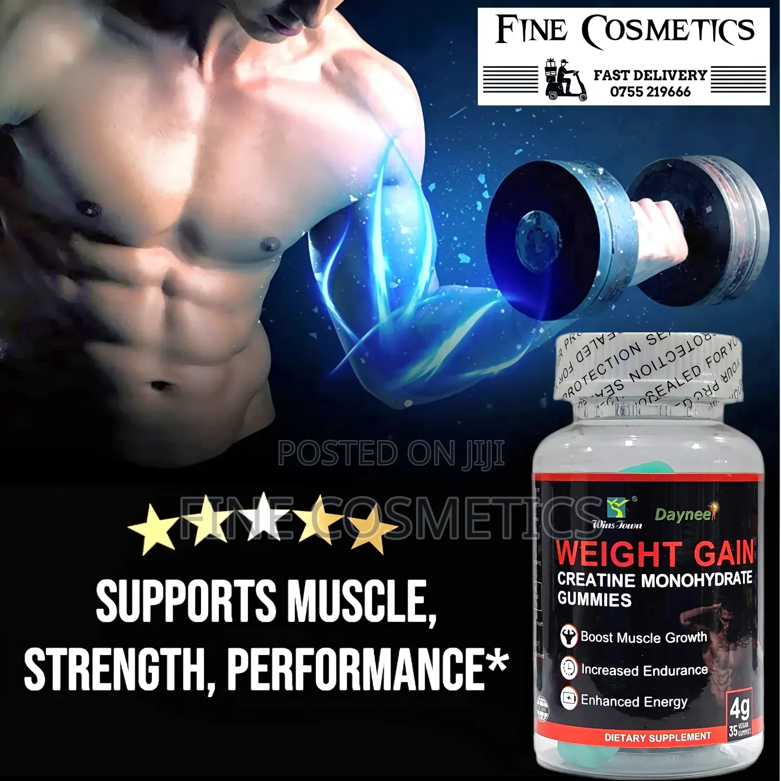 Wholesale Only | Weight Gain Gummies, Creatine Monohydrate