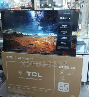 Tcl 55 Inch  4k Quantam Qled Google Tv With Bluetooth- Black