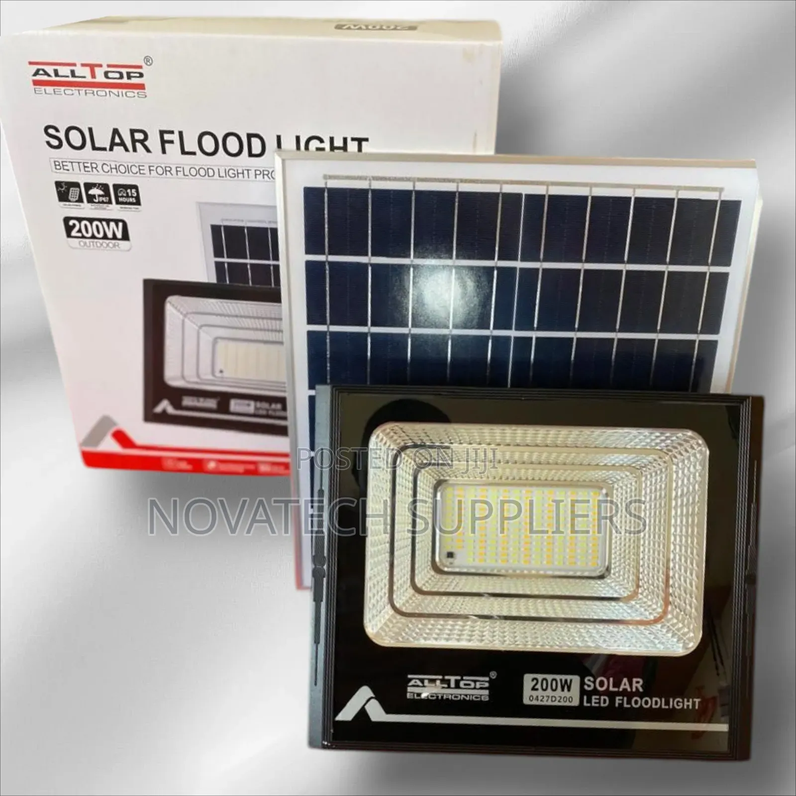 200w All Top Solar Flood Lights/ Inbuilt Lithium Battery ZHK