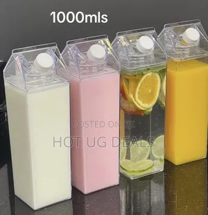 1000mls Plastic Reusable Milk/ Juice Bottle
