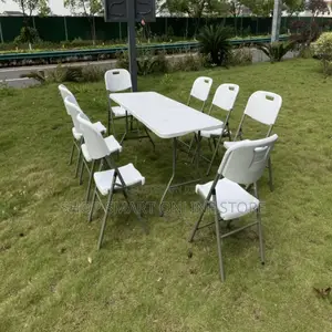 Restaurant Dining Plastic Table and Chairs Folding Set