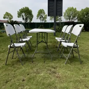 Restaurant Dining Plastic Table and Chairs Folding Set